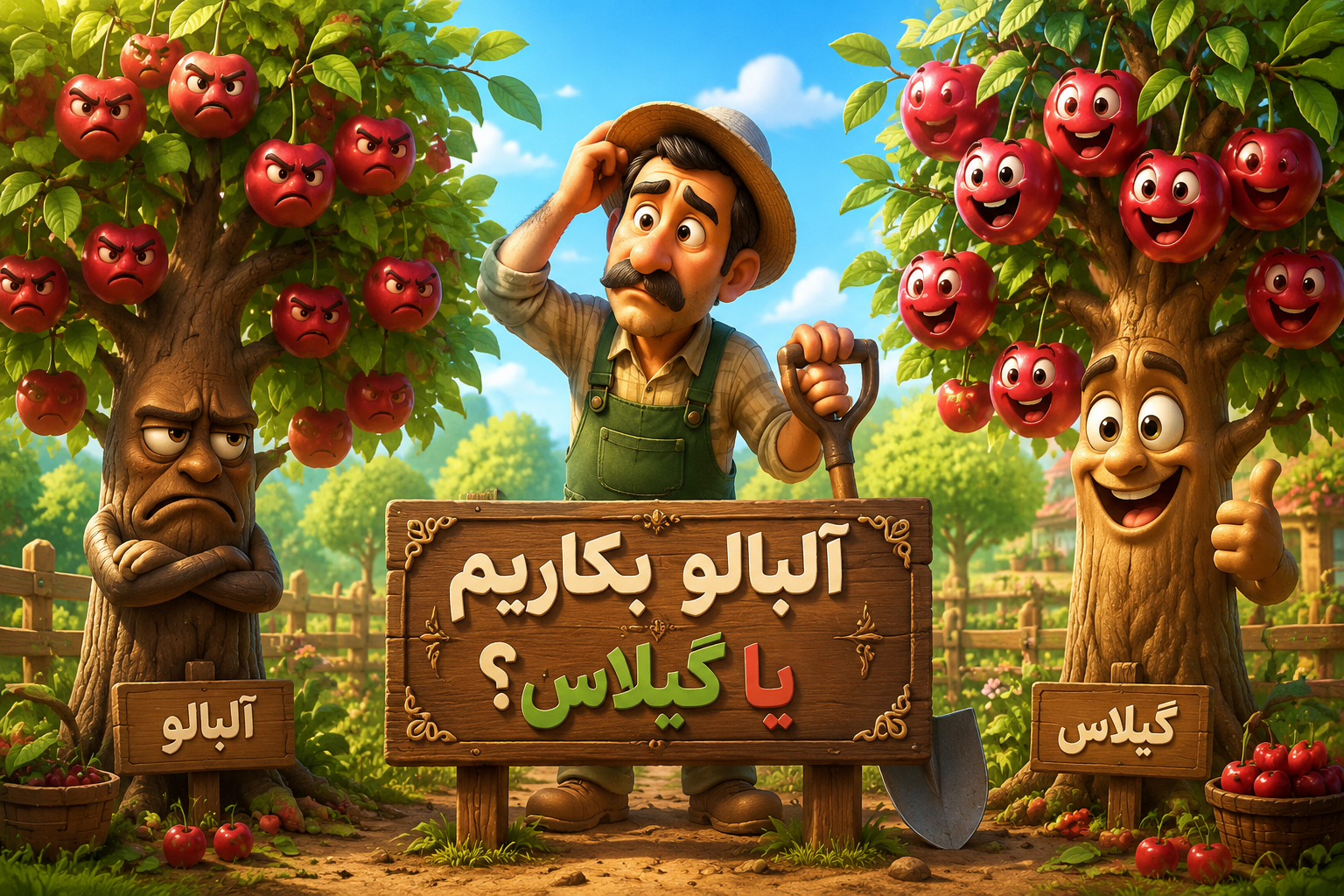 آلبالو بکاریم یا گیلاس؟ راهنمای جامع انتخاب و احداث باغ